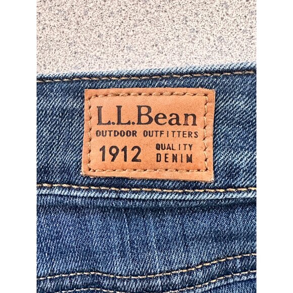 LL Bean BeanFlex Jeans Women 12 M/T Bootcut Leg Favorite Fit High Rise - Picture 6 of 12